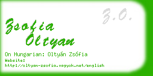 zsofia oltyan business card